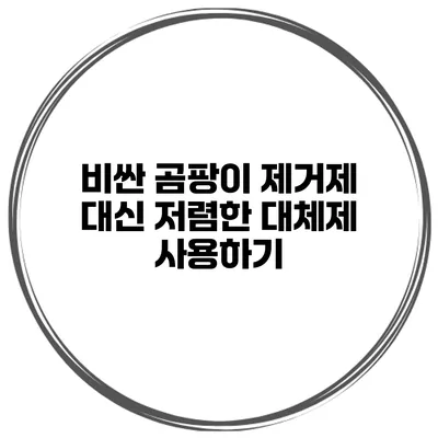 비싼 곰팡이 제거제 대신 저렴한 대체제 사용하기