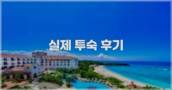 💬 실제 투숙 후기
