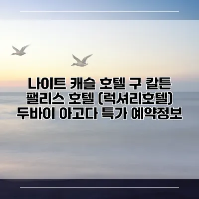 나이트 캐슬 호텔 구 칼튼 팰리스 호텔 (럭셔리호텔) 두바이 아고다 특가 예약정보