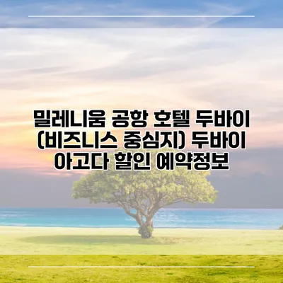 밀레니움 공항 호텔 두바이 (비즈니스 중심지) 두바이 아고다 할인 예약정보