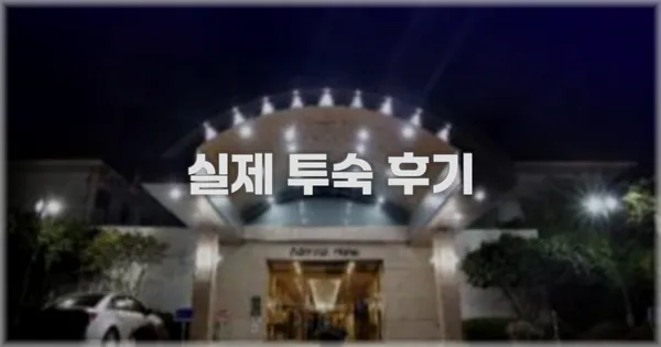 💬 실제 투숙 후기