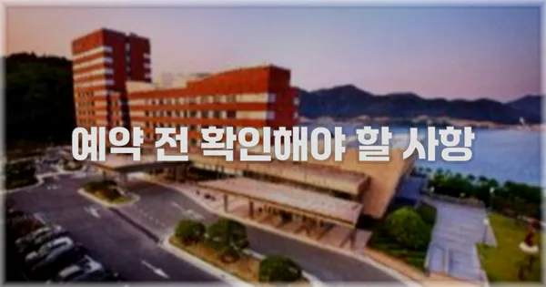 예약 전 확인해야 할 사항
