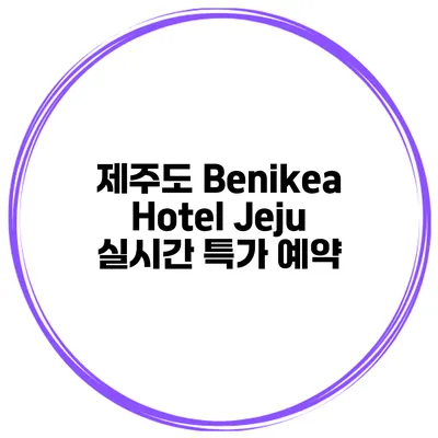 제주도 Benikea Hotel Jeju 실시간 특가 예약