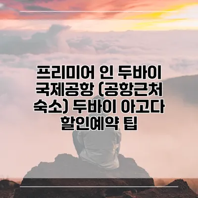 프리미어 인 두바이 국제공항 (공항근처 숙소) 두바이 아고다 할인예약 팁